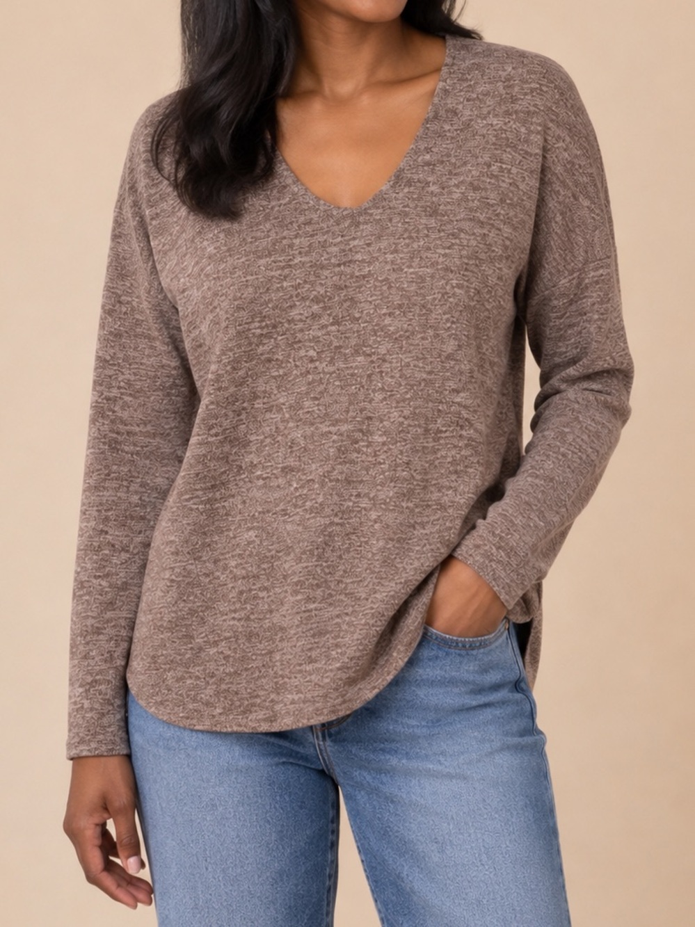 Tickled Teal | Cozy V-Neck Knit Pullover | Size M | NWOT | Layering Fall Classic